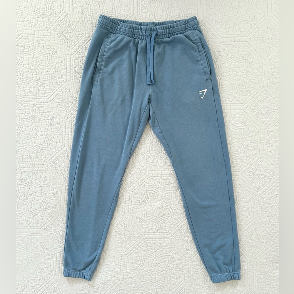 Gymshark Men’s Essential Oversized Joggers Size Large Light Blue Sweatpants